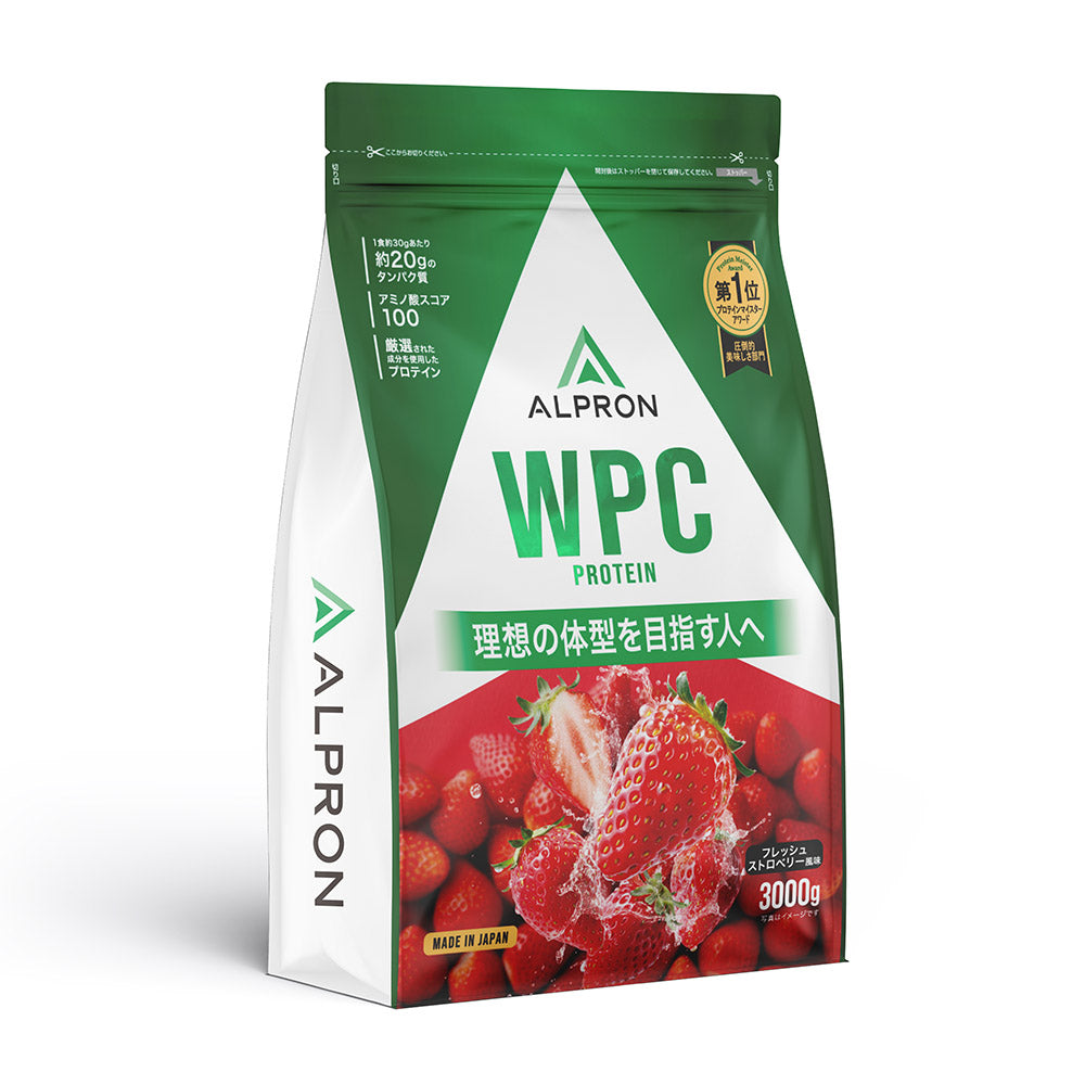 【箱買いのためお得!】ALPRON WPC ホエイプロテイン (3kg×4袋)