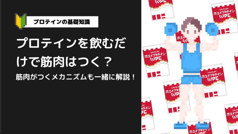 プロテイン・サプリメントを飲むだけで筋肉はつく？